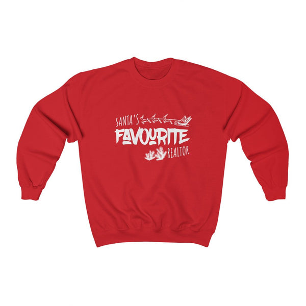 Santa's Favorite Realtor Sweatshirt, Santa and Santa's Favorite Ho, Couples Christmas Sweater, Funny Ugly Christmas Sweatshirt